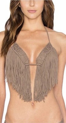 Luli Fama Women's Bikini Set - Heart Of A Hippie - Med Bottom & Small Top NWOT