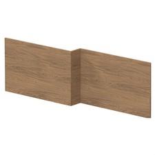 1700mm Square L-Shape Shower Bath Front Panel - Antique Oak