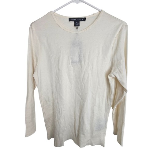Ralph Lauren Black Label Damen Audrey LS Strick Shirt Classic Preppy Old Money L