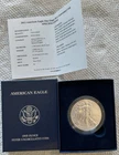 2012-W American Eagle One Ounce Silver Uncirculated Coin +Capsule +Box +COA