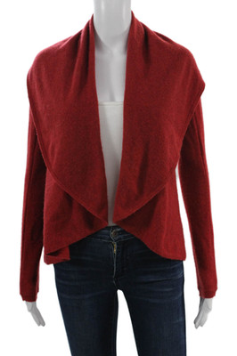 Repeat Unisex Red 100% Cashmere Cardigan Sweater Long Sleeve Size XS