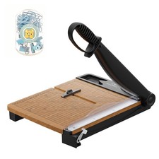 12 Inch Heavy Duty Paper Cutter, Wood Guillotine Paper Trimmer 30 Sheets Ca...