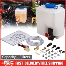 Universal Windshield Washer Pump Reservoir Kit Fluid Reservoir Tank Bottle C0D5