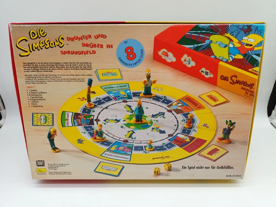 Brettspiel - Die Simpsons - Drunter & Drüber in Springfield - 2000 -Anleitung f. - Bild 4 von 4