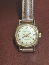 1966 Fully Original Rare BULOVA Woman's 10k RG Watch New Leather Free Shipping