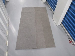 3 - Loofah Shower Mats Non Slip without Suction Cups, 17.1 × 59 Inches Grey Used