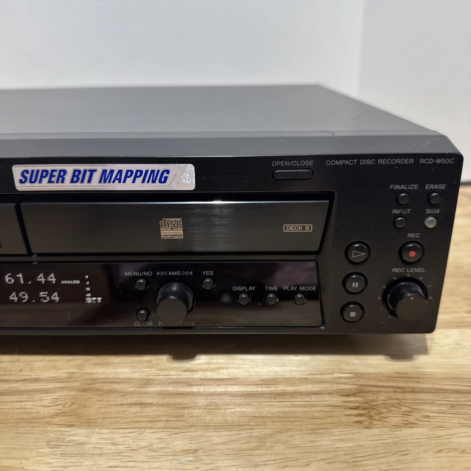 Sony RCD-W50C CD Recorder / 5-Disc CD Changer Combo – Tested & Working - Image 4 of 4