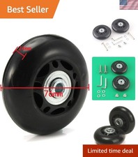 2-Piece 75x24mm Replacement Wheel Kit - Smooth Operation for Luggage  Skates