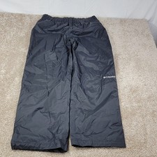 Columbia Omni Tech Mens Waterproof Rain Pants Black Elastic Waist Size Large