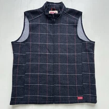Stormy Kromer Boundary Vest Indigo Plaid Sz 3XL Made In Michigan USA