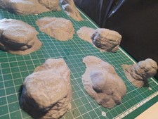 28mm Herr der Ringe Tabletop Gelände Terrain MESBG 8x Hügel Outcropings 6/8mm