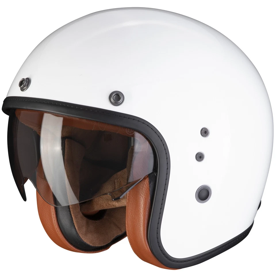 Scorpion Exo Belfast EVO Luxe Weiss Motorradhelm Jethelm - Bild 1 von 1