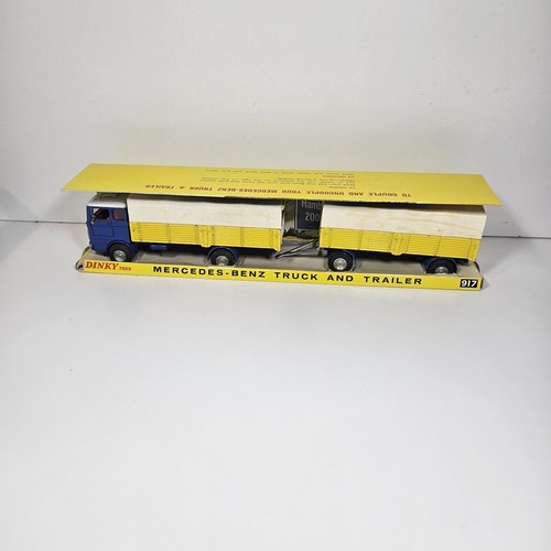 Camion e rimorchio Mercedes-Benz Dinky Toys 917 vintage scatola originale con inserto - Foto 10 di 24