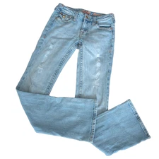 Vintage Vigoss Premium Denim Jeans 3/4 Light Wash Straight Leg Slight Flare