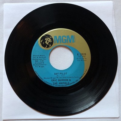 Pop Psych 60s Rock Eric Burden & The Animals  Sky Pilot  7 Inch Single 45 