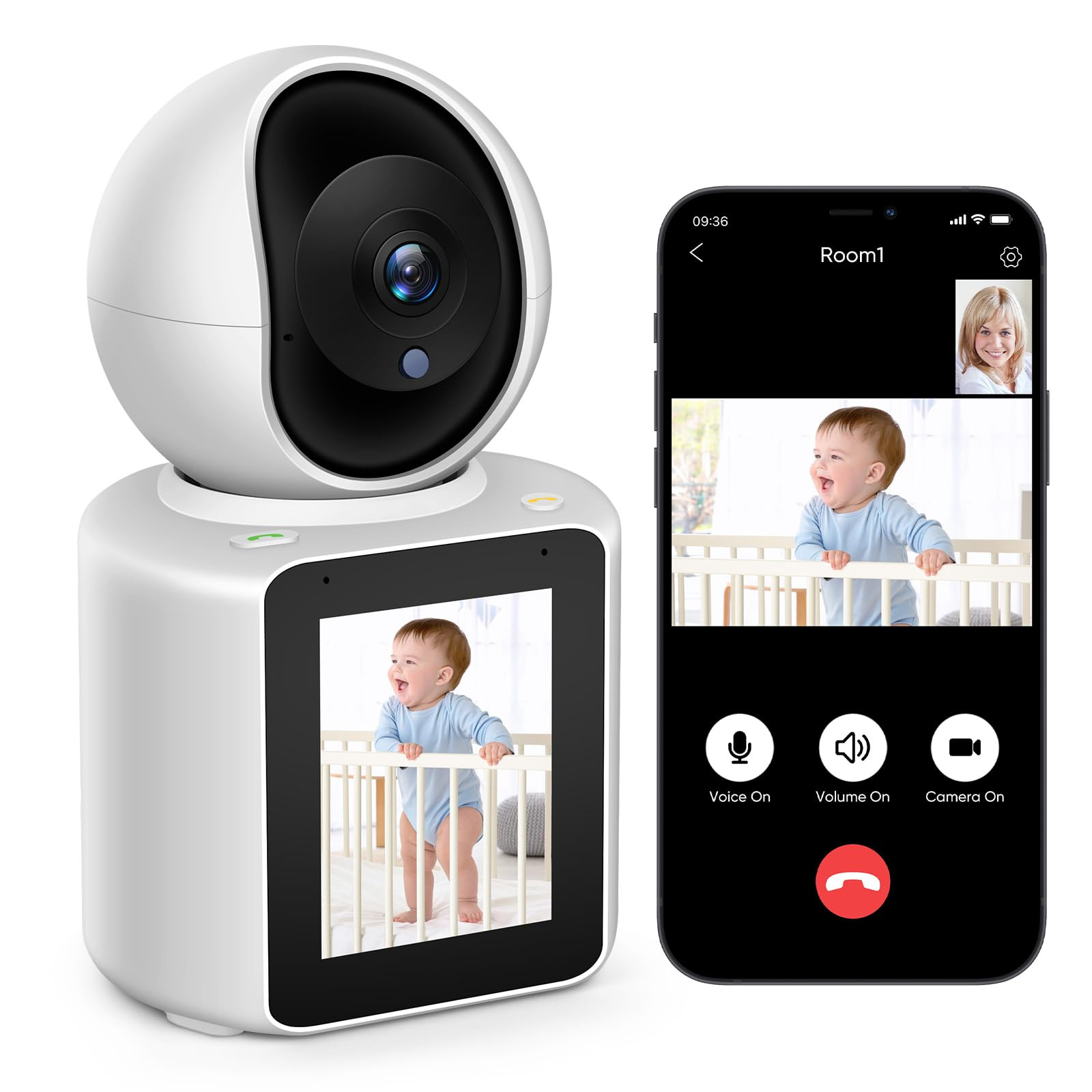 2K Indoor Camera for Kids, Pets, and Elders with Two-Way Audio and Video-image