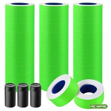 30 Rolls 15000pcs White Price Gun Labels for Mx-5500 Labeller White Pricemarker