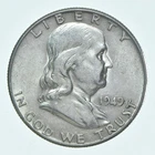 Better 1949 US Franklin 90% Silver Half Dollar Coin Collection Set Break *668