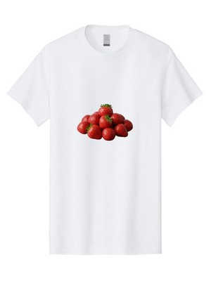 Strawberries Mens Graphic Tee, 100% Cotton, Casual Summer Wear
