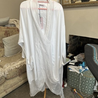 Obsession Gorgeous Lagenlook White Silk Blend Overtop One size:Plus BNWT