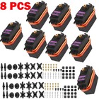 8 X 180 Degree Servo MG996R MG995 Torque Gear Servo Motor Futaba JR RC Truck