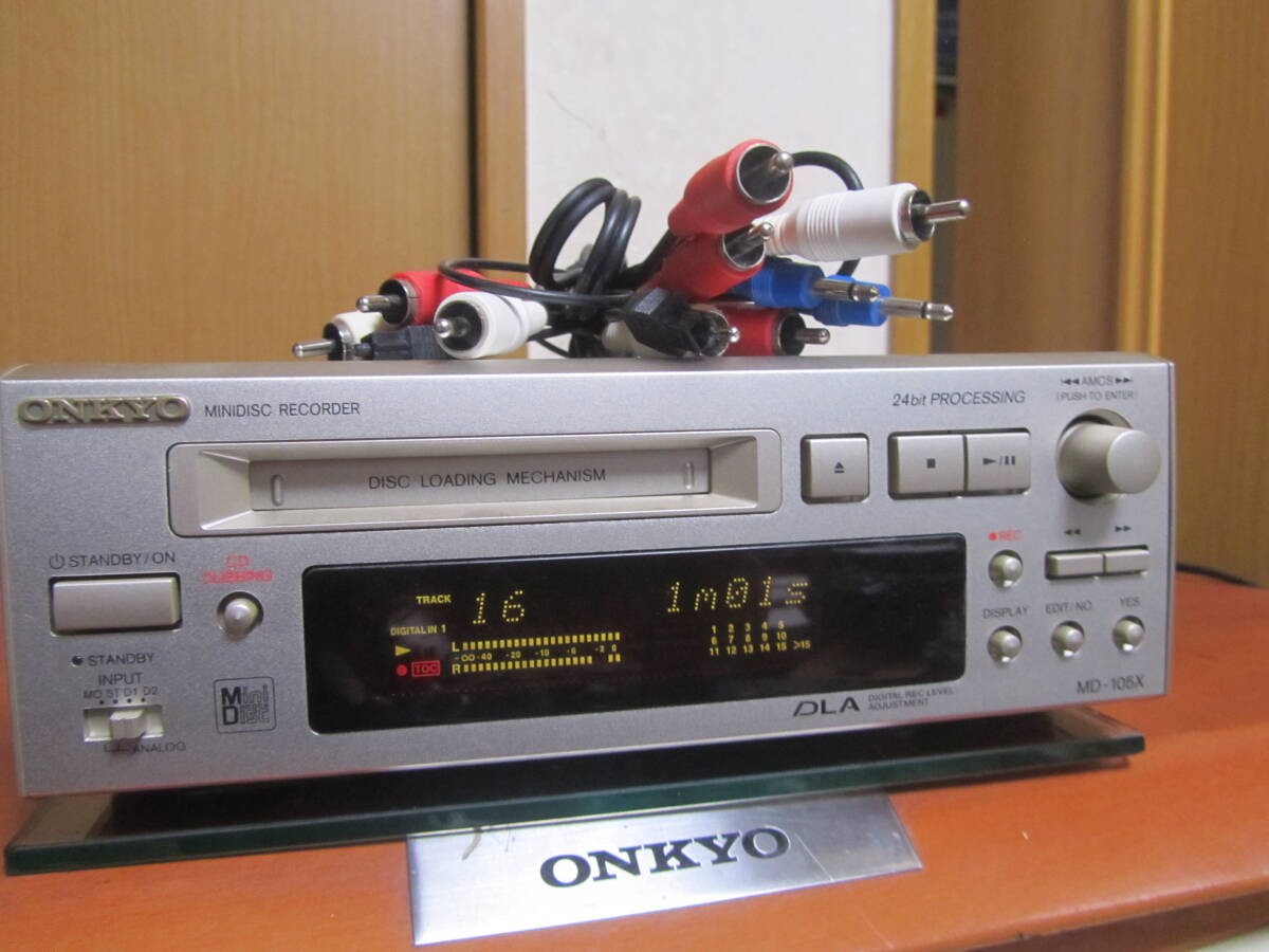 Onkyo Md-105fx Hi-md Mini Disc Recorder MD105FX Silver MDLP