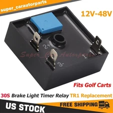 Replacement Golf Cart Brake Light Timer Relay TR1 30 Second 12-48 V Brake Switch