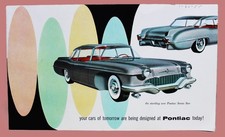 1955 PONTIAC STRATO STAR  AUTOMOBILE CAR ADVERTISING SALES BROCHURE VINTAGE