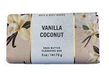 BATH  BODY WORKS Vanilla Coconut Shea Butter Soap Cleansing Bar 5 oz NEW