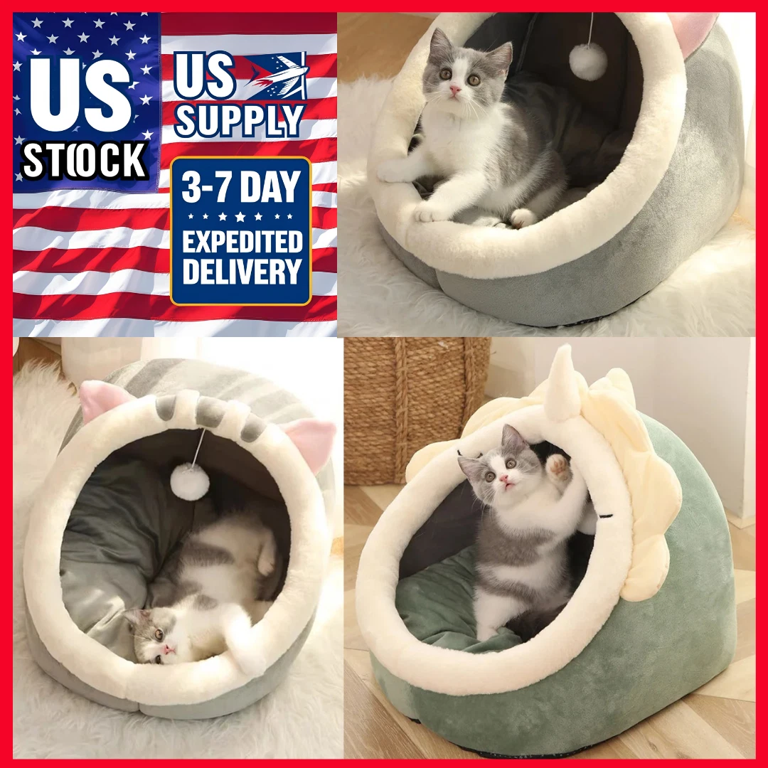 Cat House Bed Pet House Cat House Puppy Cave Bed Small Dogs Small and Large Cats
Opens in a new wind