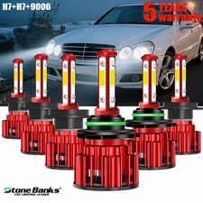 For Mercedes-Benz C230 2002-2007 6 Combo LED Headlight Fog Light Bulbs Kit