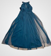 Coast Midnight Blue Chiffon sleeveless maxi dress - size 12