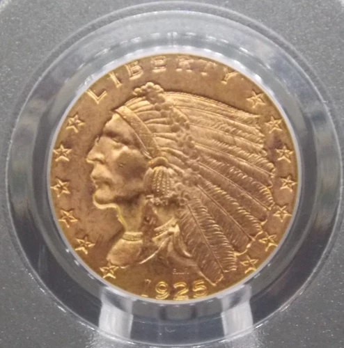 1925 "D" $2.5 Gold *INDIAN* Head Quarter Eagle PCGS MS63 #952 CAC OGH BU ECC&C