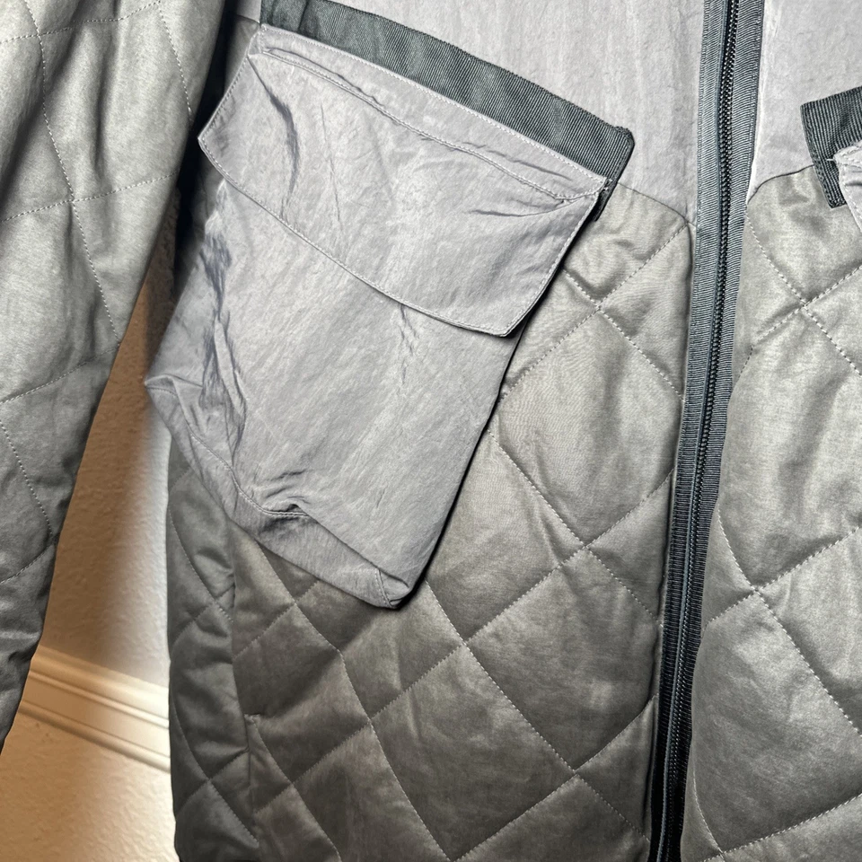 NIKE RUN READY REFLECTIVE LOOSE FIT FULL ZIP BOMBER JACKET GREY CI6596-082 MEN M - Image 4 of 4