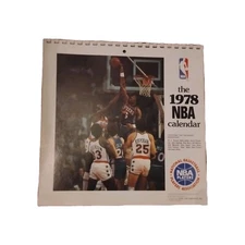 1978 NBA Calendar-Useld-Dr. J-Magic-Kareem-David Thompson-1978-79 MVP