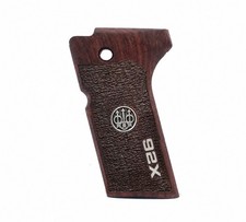 Empuñaduras de pistola Beretta 92X compactas de madera de nogal turco logotipo de metal grabado personalizado