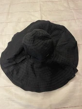 Womens Black Sun Hat By Sun N Sand