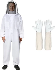 Multi-Size Professional Bee Suit for Beekeeper Sting Proof Suits with Glove & Ve