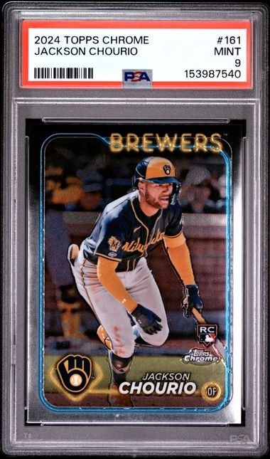 2024 Topps Chrome - Jackson Chourio #161 (RC) PSA 9