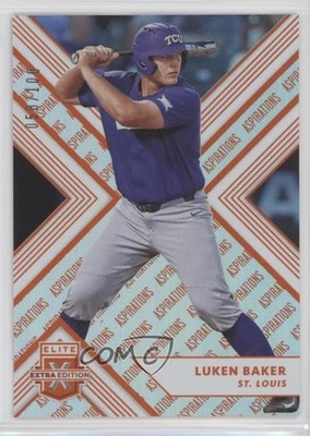 2018 Panini Elite Extra Edition Aspirations Orange 58/100 Luken Baker #74 uk2
