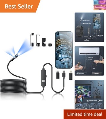 Endoscope Camera with Light,1920P HD Borescope Tools with 8 Adjustable LED Li...