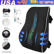 Memory Foam Lumbar Support Cushion for Home Office Car Seat Back Chair Pillow US