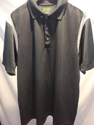 IZOD X-Treme Function Golf Polo Shirt Black White Men's M Breathable