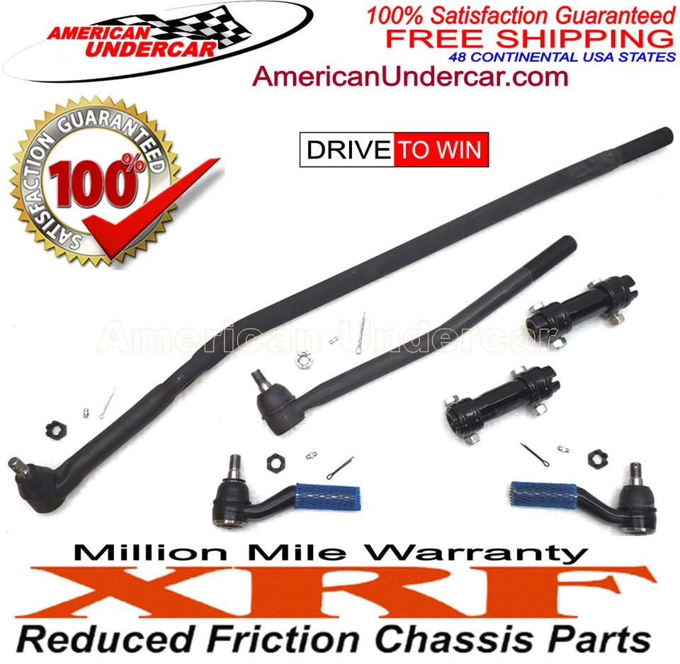 XRF Ford E250 Drag Link Tie Rod Sleeve Steering Suspension Kit 1992 - 2006 SRW - Image 2 of 4