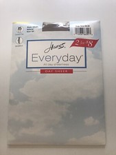 Hanes Everyday Day Sheer Pantyhose Control Top Sandalfoot Size EF Natural