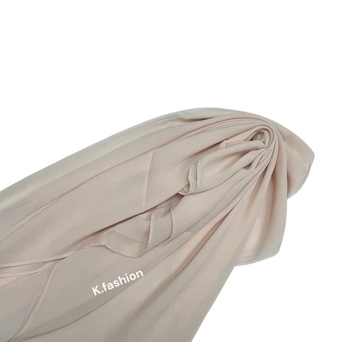 Sciarpa hijab chiffon semplice di alta qualità scialle morbida Georgette Dubai elegante - Foto 99 di 125
