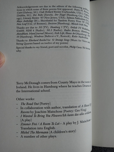AT HOME IN MY SHOES - New Poems Terry McDonagh SIGNED inc 13 GERMAN Translations - Picture 4 of 8