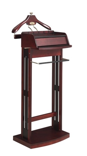 Proman Products Excalibur Wardrobe Wood Valet Stand with Power Extension Larg...