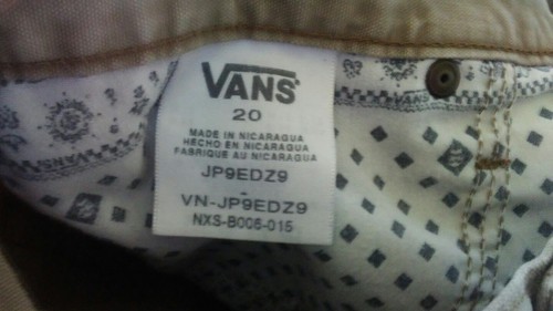 Vans, boy's khaki jeans, sz 20 youth "Off the Wall", good quality, school, EUC - Picture 6 of 6