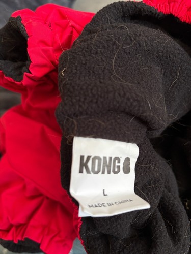 Kong Dog Suit Jacket Red Black With Legs Fleece Lining Reflective Full Zip Large - Picture 14 of 21